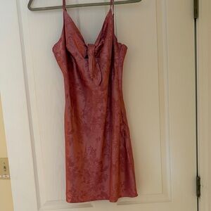 Lulu's Mauve Floral Slip Dress